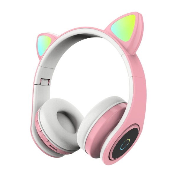 Light-Up Cat Ear Headphones (Pink)