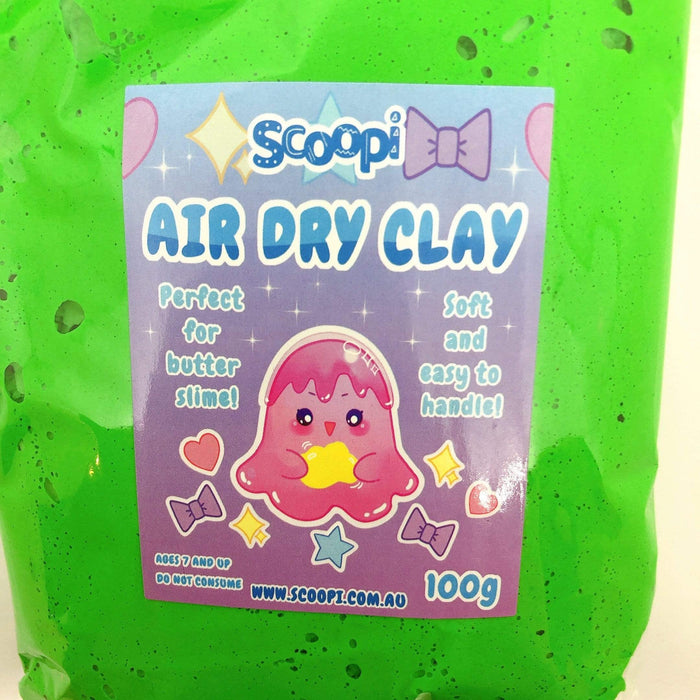 A bag of 100g of blue green dry clay