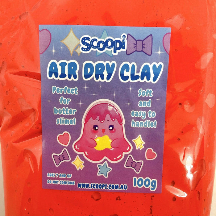 A bag of 100g of red air dry clay