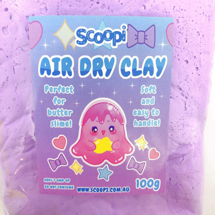 A bag of 100g of purple air dry clay