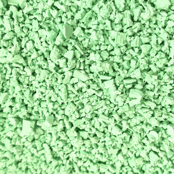A mix of green crumble sprinkles