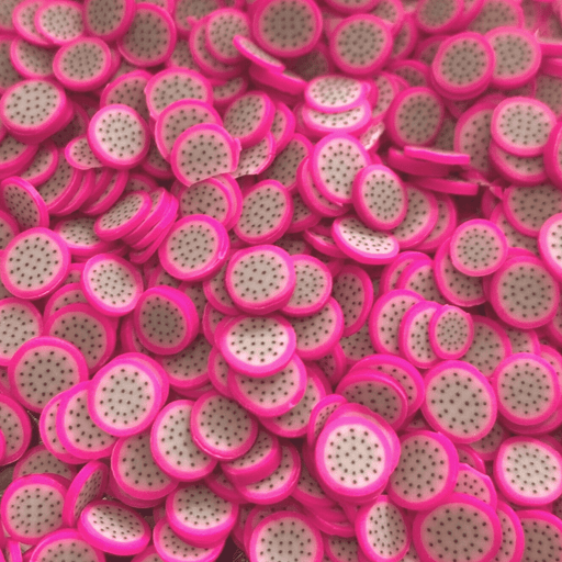 A mix of round white and bright pink dragon fruit slices sprinkles