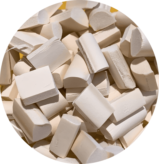 Several foam ivory foam chunks