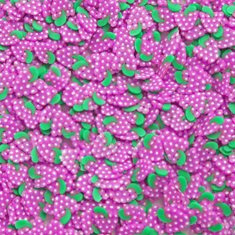 A mix of purple grape sprinkles