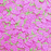 A mix of bright pink strawberry slices sprinkles