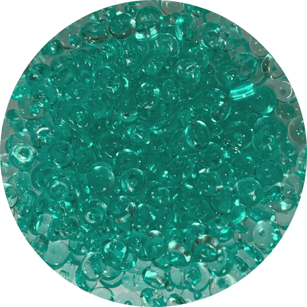 Several turquoise fishbowl beads