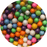 A mix of multicoloured foam beads