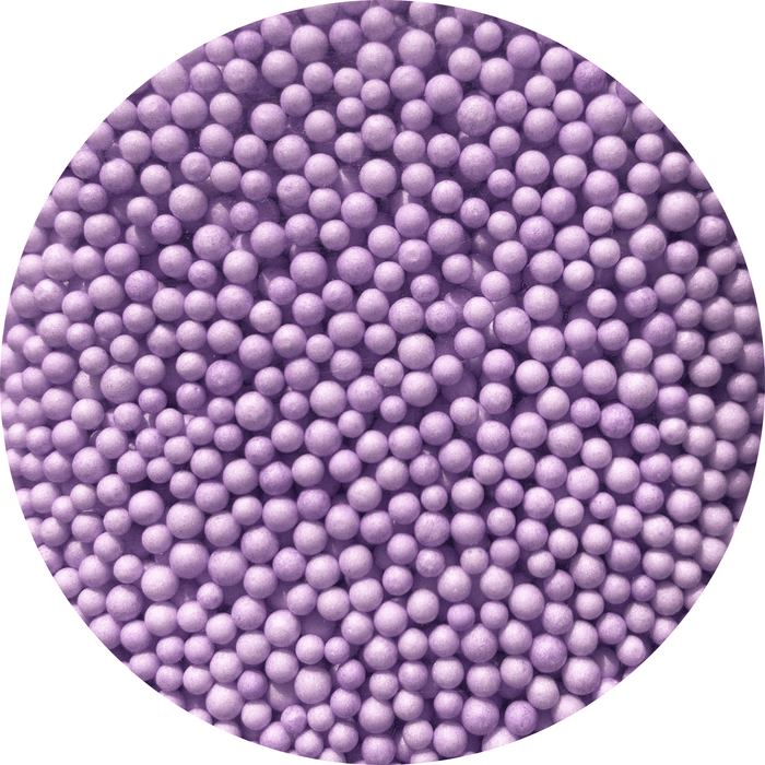 Several purple foam beads