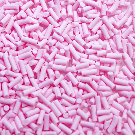 A mix of pink sprinkles
